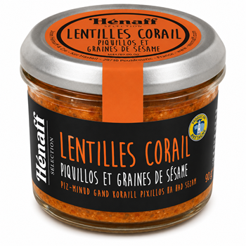 Gourmet Korallenlinsen mit Paprika und Sesam